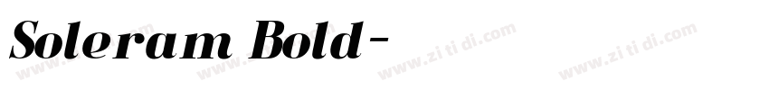 Soleram Bold字体转换 Soleram Bold字体转换